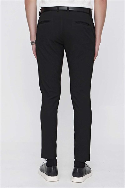 P 1102 Slim Fit Siyah Spor Pantolon