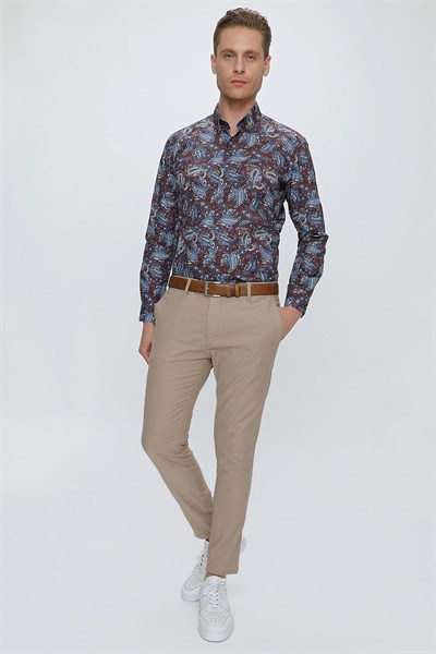 P 1111 Slim Fit Taba Spor Pantolon