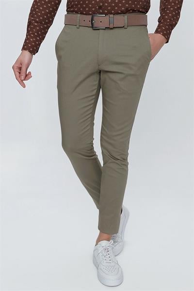P 1112 Slim Fit Haki Spor Pantolon