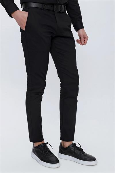 P 1112 Slim Fit Siyah Spor Pantolon