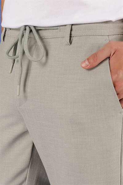 P 1117 Slim Fit Açık Gri Spor Pantolon