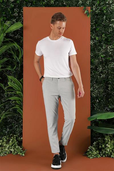 P 1122 Slim Fit Gri Spor Pantolon