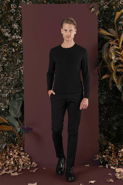 P 1125 Slim Fit Siyah Spor Pantolon