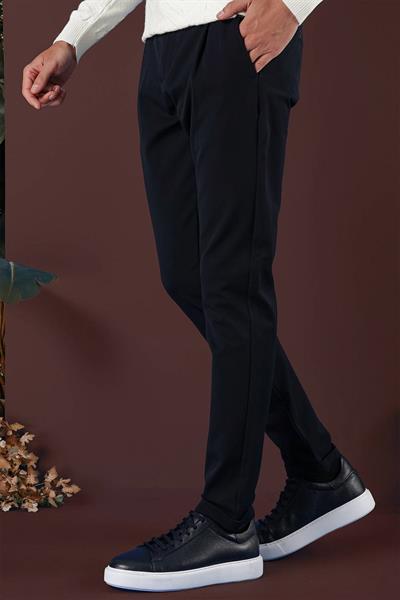 P 1131 Slim Fit Lacivert Spor Pantolon