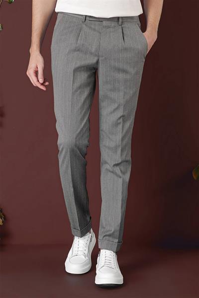 P 1133 Slim Fit Gri Spor Pantolon