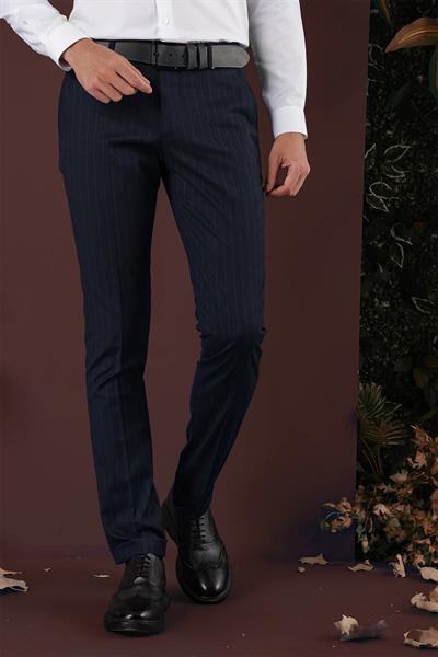 P 1134 Slim Fit Lacivert Spor Pantolon