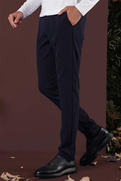 P 1135 Slim Fit Lacivert Spor Pantolon