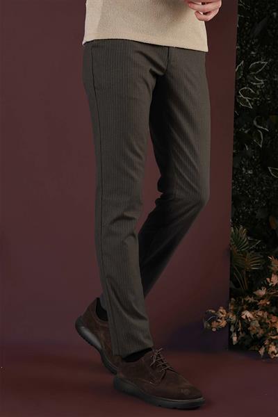 P 1136 Slim Fit Kahve Klasik Pantolon