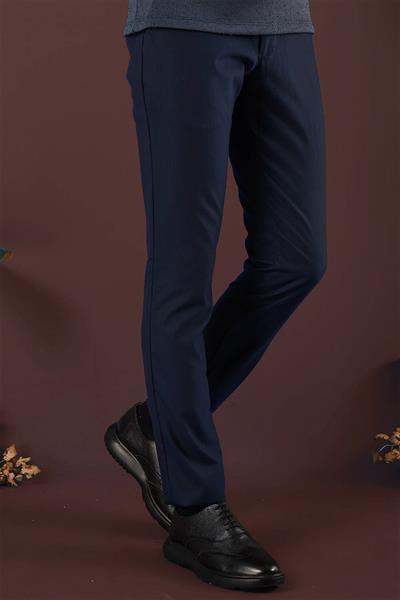 P 1136 Slim Fit Lacivert Klasik Pantolon