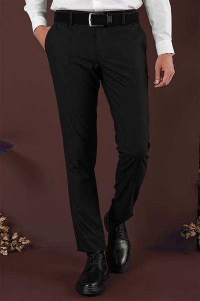 P 1136 Slim Fit Siyah Klasik Pantolon