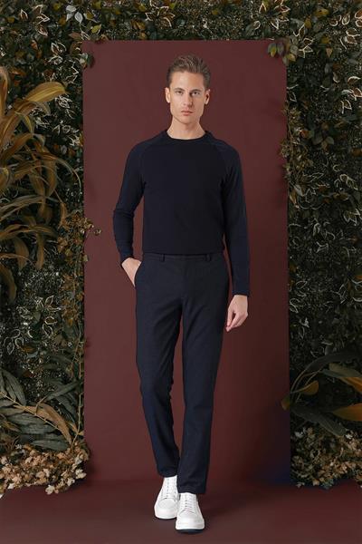 P 1141 Slim Fit Lacivert Klasik Pantolon