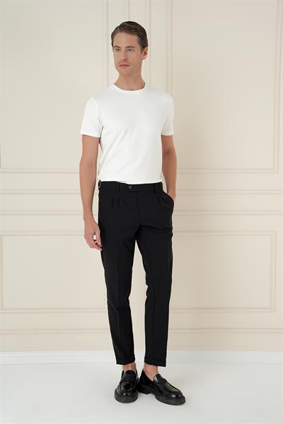 P 1162 Slim Fit Siyah Klasik Pantolon