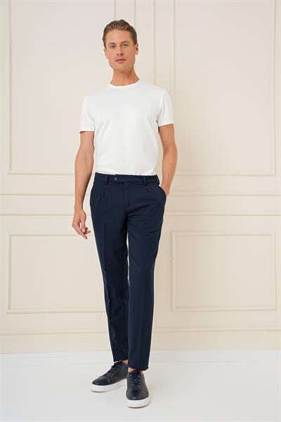 P 1164 Slim Fit Lacivert Klasik Pantolon