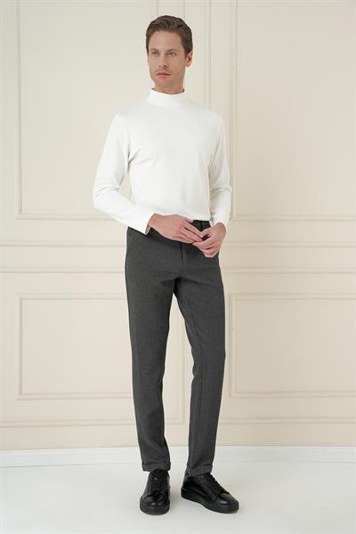 P 1166 Slim Fit Füme Klasik Pantolon