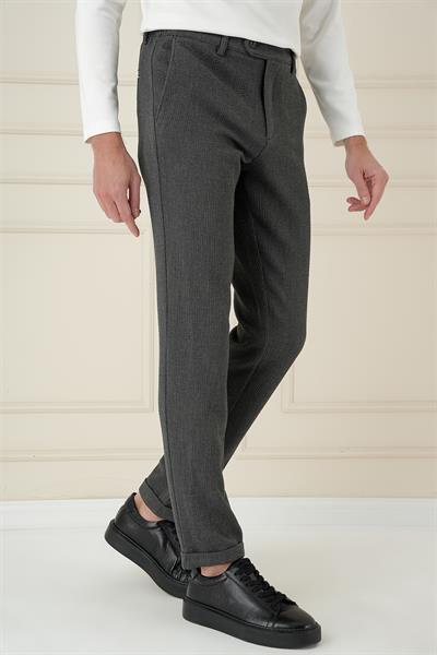 P 1166 Slim Fit Füme Klasik Pantolon