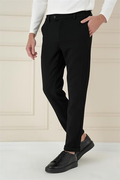 P 1166 Slim Fit Siyah Klasik Pantolon