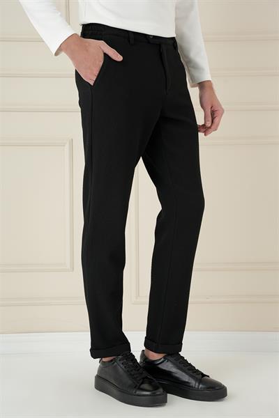 P 1166 Slim Fit Siyah Klasik Pantolon