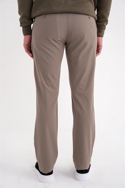 Regular Fit Yan Cep Doku Desenli Beli Lastikli Vizon Pantolon P 1212