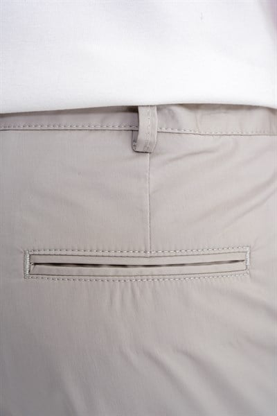 Comfort Fit Yan Cep Beli Lastikli %97 Pamuk Taş Pantolon P 1214