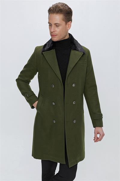 PLT 076 Yeşil Klasik Palto
