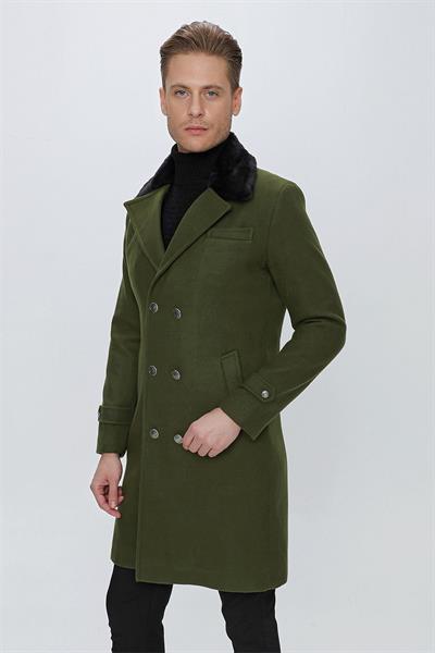 PLT 076 Yeşil Klasik Palto