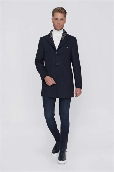 PLT 078 Lacivert Klasik Palto