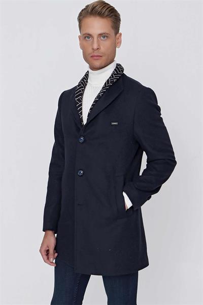 PLT 078 Lacivert Klasik Palto