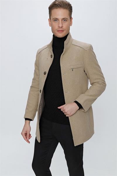 PLT 081 Bej Klasik Palto