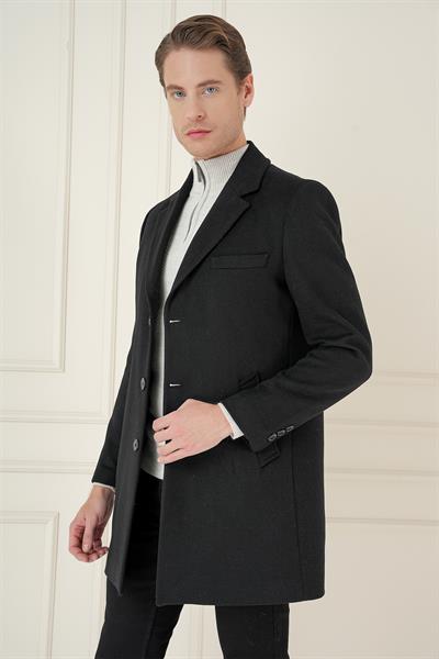 PLT 084 Siyah Klasik Palto