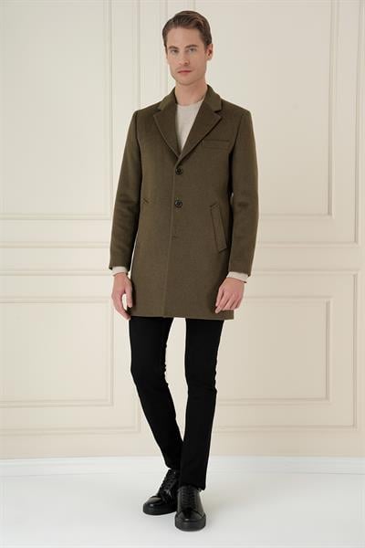 PLT 084 Tütün Klasik Palto