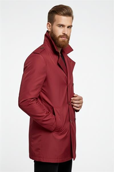 PRD 029 Slim Fit Bordo Spor Pardösü