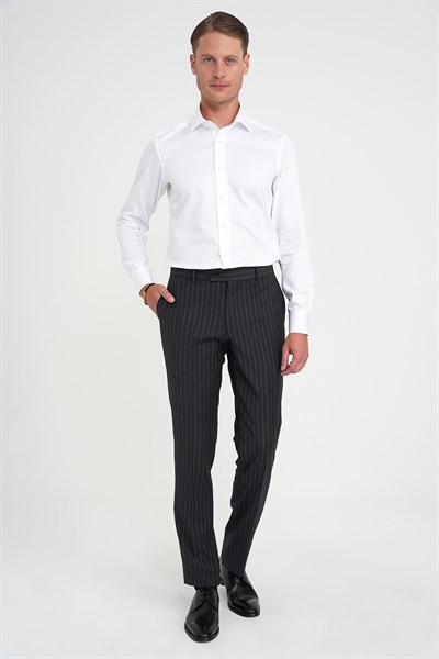 Slim Fit %100 Pamuk Non Iron Kumaş Beyaz Gömlek Gk 734