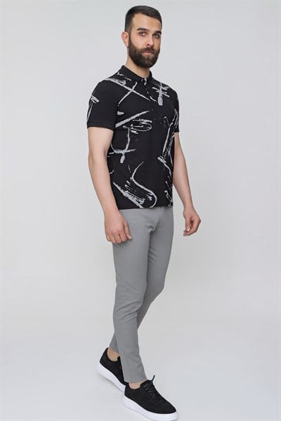 Slim Fit Beş Cep Esnek Pamuklu Füme Kanvas Pantolon P 1087