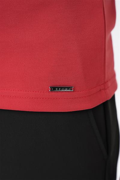 Slim Fit Düğmeli Pamuklu Mercan Polo Yaka Tişört Ts 879