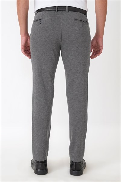 Slim Fit Esnek Pamuklu Yan Cepli Füme Pantolon P 1231