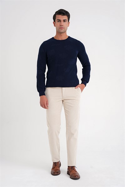 Slim Fit Pilesiz Esnek Pamuklu Kemik Fitilli Kadife Pantolon P 1199