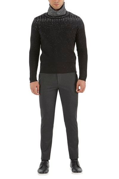 Slim Fit Pilesiz Yan Cepli Esnek Pamuklu Antrasit Pantolon P 1052