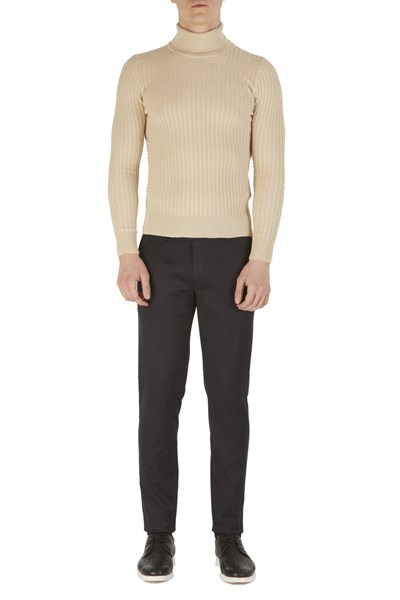 Slim Fit Pilesiz Yan Cepli Esnek Pamuklu Lacivert Pantolon P 1052