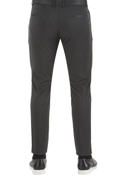 Slim Fit Pilesiz Yan Cepli Esnek Pamuklu Antrasit Pantolon P 1052