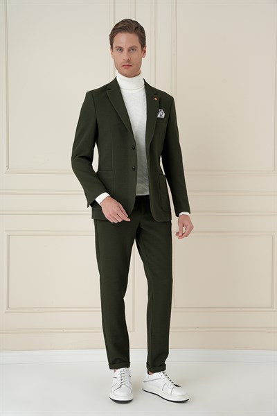 Slim Fit Torba Cepli Esnek Pamuklu Nefti Ceket C 694