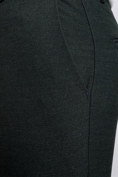 Slim Fit Yan Cep Esnek Pamuklu Dokulu Yeşil Pantolon P 1086
