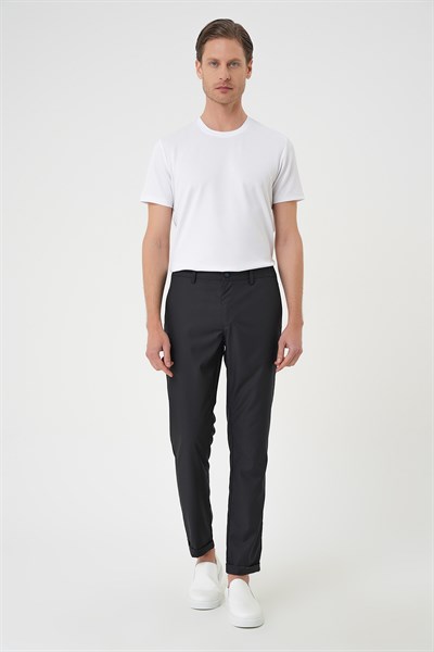 Slim Fit Yan Cep Pamuklu Duble Paça Füme Jogger Pantolon P 1165