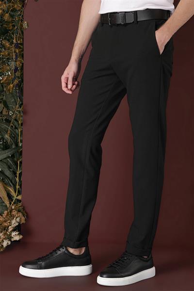 Slim Fit Yan Cepli Dokulu Esnek Casual Koyu Yeşil Pantolon P 1139