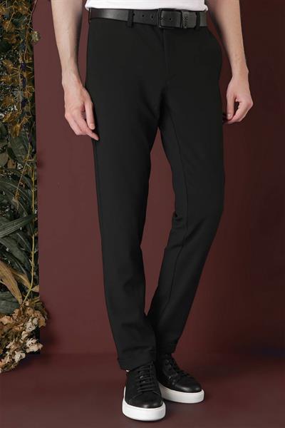 Slim Fit Yan Cepli Dokulu Esnek Casual Koyu Yeşil Pantolon P 1139