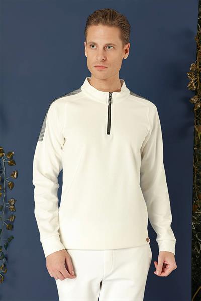 SWT 012 SWEA Slim Fit Ekru Spor 47 - Sweatshırt