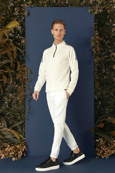 SWT 012 SWEA Slim Fit Ekru Spor 47 - Sweatshırt