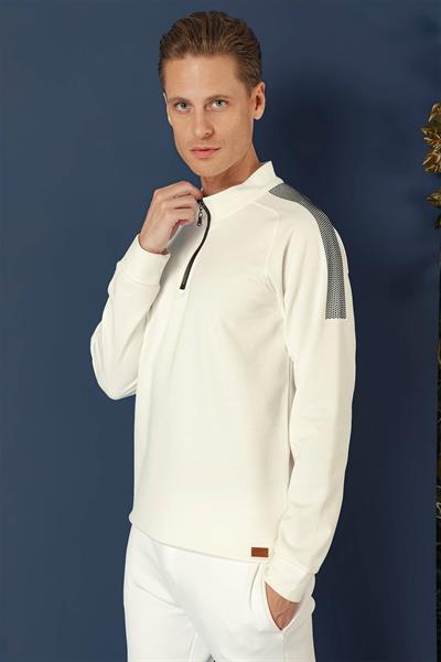 SWT 012 SWEA Slim Fit Ekru Spor 47 - Sweatshırt