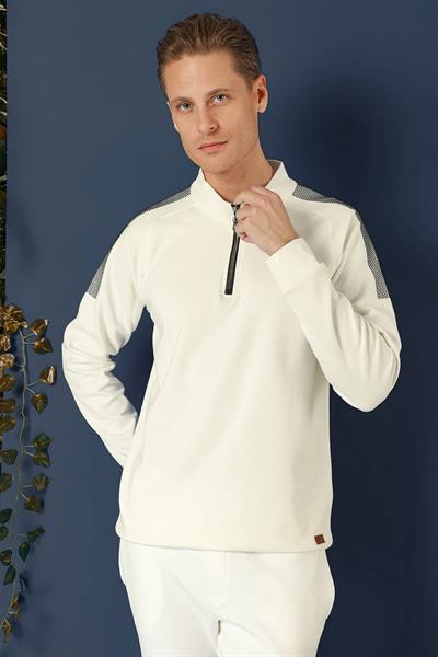 SWT 012 SWEA Slim Fit Ekru Spor 47 - Sweatshırt