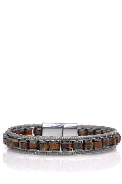 Taş Ve Metal Tasarım Kaplan Gözü Bileklik 094