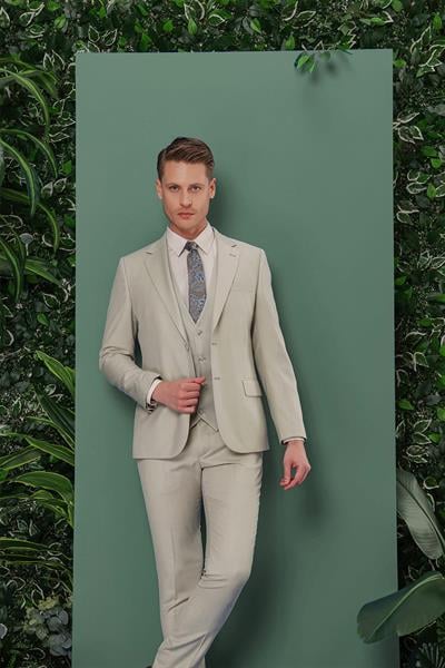TK 871 Slim Fit Çağla Klasik Takım Elbise